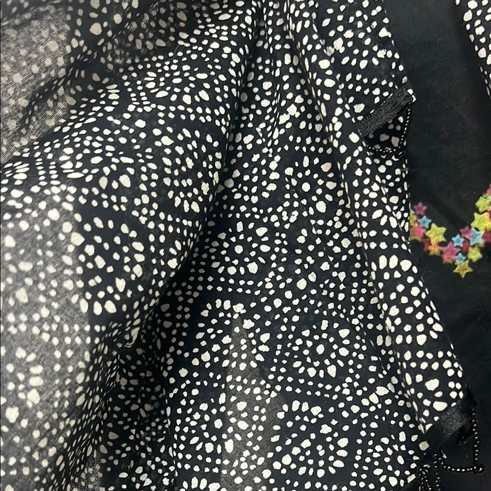 Old Navy Black and White Dotted Scarf